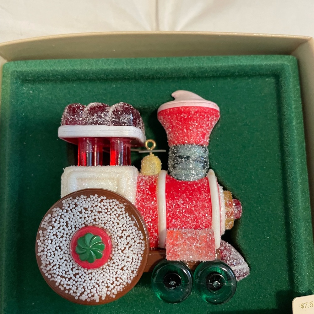Vintage hallmark Christmas ornament candy train